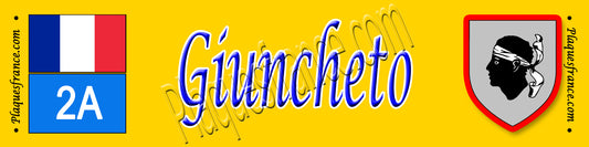 Plaque métal décorative 10 x 40 cm jaune Giuncheto