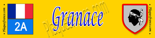 Plaque métal décorative 10 x 40 cm jaune Granace