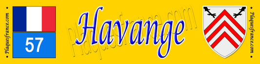 Plaque métal décorative 10x40 cm jaune Havange 57