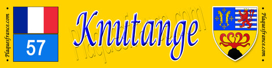 Plaque métal décorative 10x40 cm jaune Knutange 57