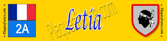 Plaque métal décorative 10 x 40 cm jaune Letia