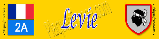 Plaque métal décorative 10 x 40 cm jaune Levie