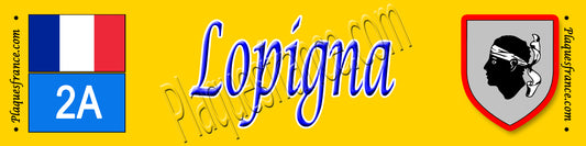 Plaque métal décorative 10 x 40 cm jaune Lopigna