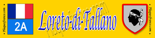 Plaque métal décorative 10 x 40 cm jaune Loreto di Tallano