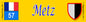 Plaque métal 10x40 cm jaune Metz 57