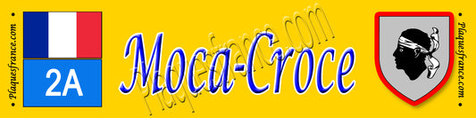 Plaque métal décorative 10 x 40 cm jaune Moca Croce
