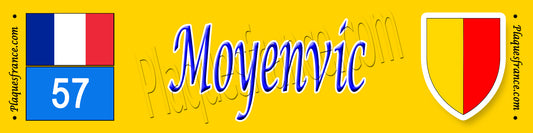 Plaque métal décorative 10 x40 cm Moyenvic 57