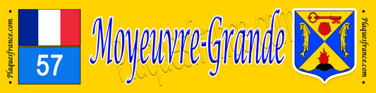 Plaque métal décorative 10 x 40 cm Moyeuvre Grande 57