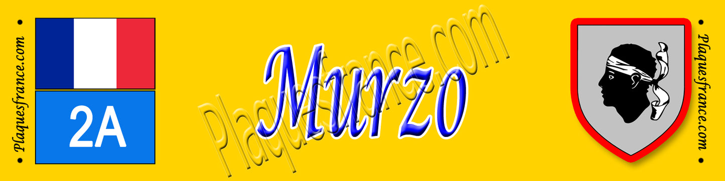 Plaque métal décorative 10 x 40 cm jaune Murzo