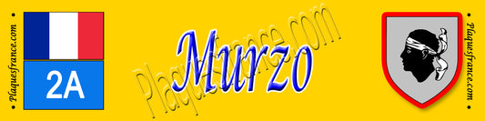 Plaque métal décorative 10 x 40 cm jaune Murzo