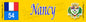 Plaque métal décorative 10 x40 cm fond jaune Nancy 54