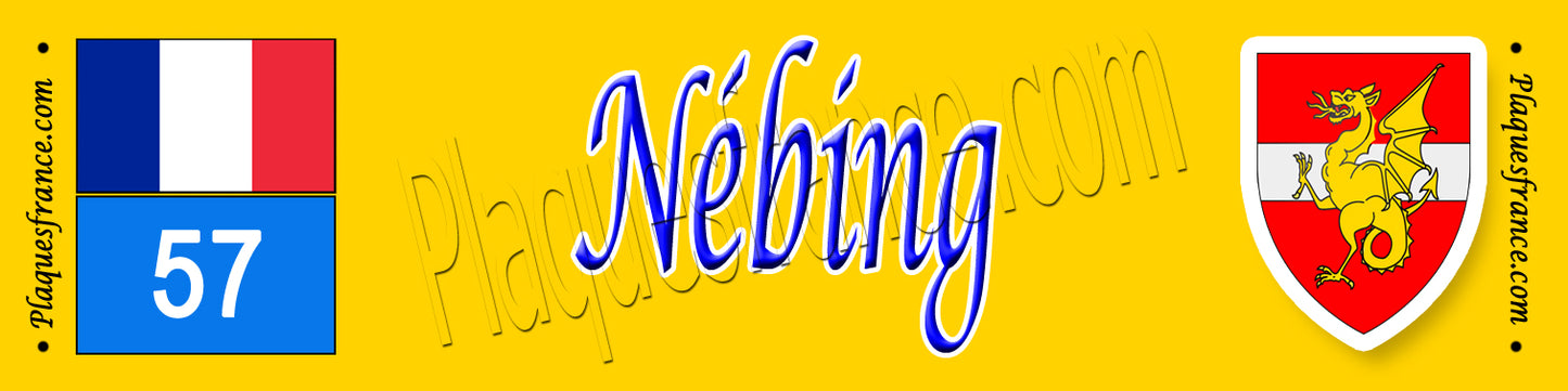 Plaque métal décorative 10 x 40 cm Nébing