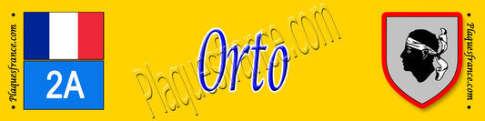 Plaque métal décorative 10 x 40 cm jaune Orto
