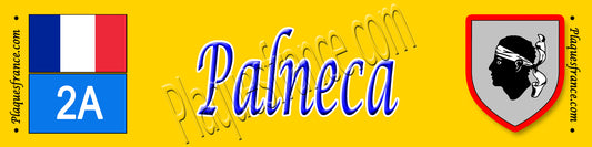 Plaque métal décorative 10 x 40 cm jaune Palneca