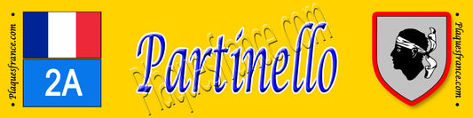 Plaque métal décorative 10 x 40 cm jaune Partinello