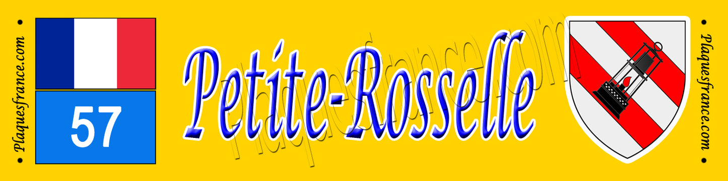 Plaque métal décorative 10 x40 cm Petite Rosselle 57