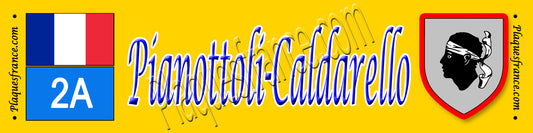 Plaque métal décorative 10 x 40 cm jaune Pianottoli Caldarello