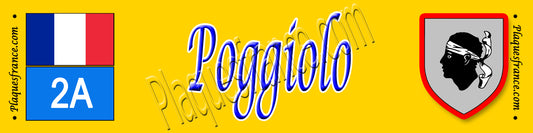 Plaque métal décorative 10 x 40 cm jaune Poggiolo