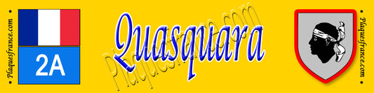 Plaque métal décorative 10 x 40 cm jaune Quasquara