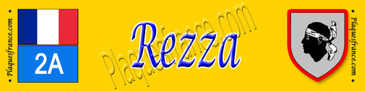 Plaque métal décorative 10 x 40 cm jaune Rezza