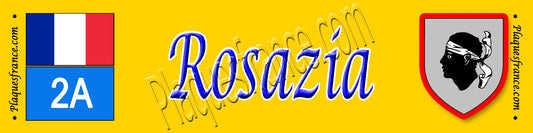 Plaque métal décorative 10 x 40 cm jaune Rosazia