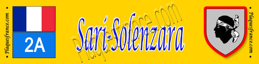 Plaque métal décorative 10 x 40 cm jaune Sari Solenzara