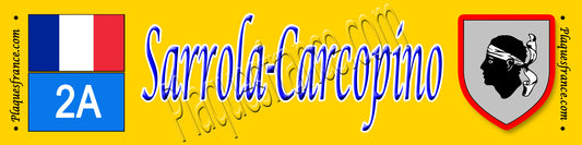 Plaque métal décorative 10 x 40 cm jaune Sarrola Carcopino