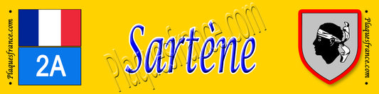 Plaque métal décorative 10 x 40 cm jaune Sartène