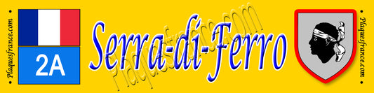 Plaque métal décorative 10 x 40 cm jaune Serra di Ferro