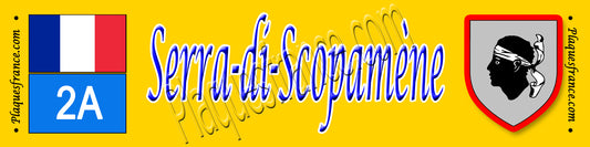 Plaque métal décorative 10 x 40 cm jaune Serra di Scopamène