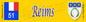 Plaque métal décorative 10 x40 cm fond jaune Reims 51