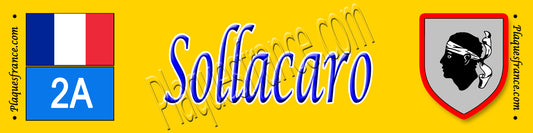 Plaque métal décorative 10 x 40 cm jaune Sollacaro