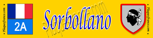 Plaque métal décorative 10 x 40 cm jaune Sorbollano
