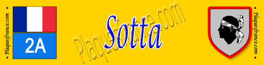 Plaque métal décorative 10 x 40 cm jaune Sotta
