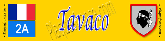 Plaque métal décorative 10 x 40 cm jaune Tavaco