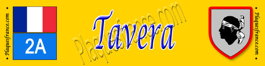 Plaque métal décorative 10 x 40 cm jaune Tavera