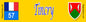 Plaque métal décorative 10 x 40 cm fond jaune Tincry, canton du Saulnois, Moselle 57