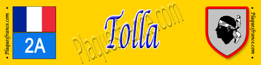 Plaque métal décorative 10 x 40 cm jaune Tolla