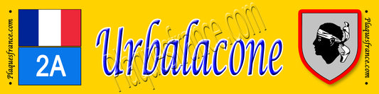 Plaque métal décorative 10 x 40 cm jaune Urbalacone