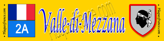 Plaque métal décorative 10 x 40 cm jaune Valle di Mezzana