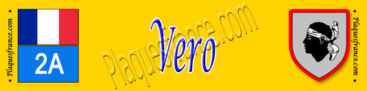 Plaque métal décorative 10 x 40 cm jaune Vero
