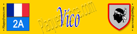 Plaque métal décorative 10 x 40 cm jaune Vico