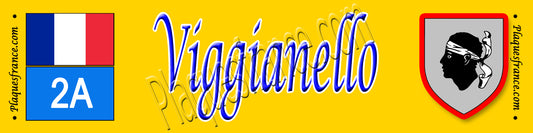 Plaque métal décorative 10 x 40 cm jaune Viggianello