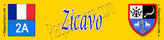 Plaque métal décorative 10 x 40 cm jaune Zicavo