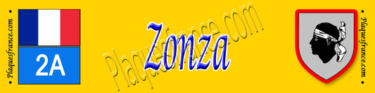 Plaque métal décorative 10 x 40 cm jaune Zonza