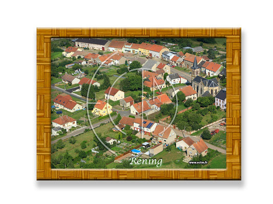 Plaque photo aérienne 20x30cm Gencode : 3662397262361 RÉNING Moselle 57
