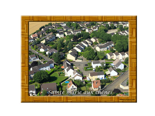 Plaque photo aérienne 20x30cm Gencode : 3662397200080 Sainte Marie aux Chênes Moselle 57